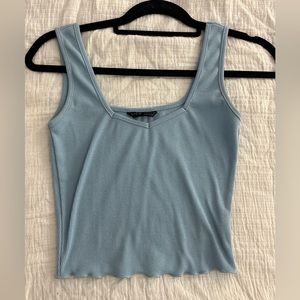 Blue crop top